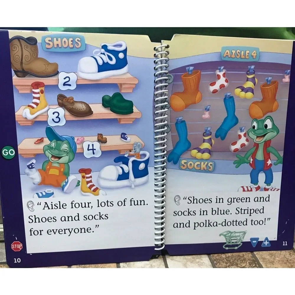 Leap pad Leap frog Tad goes shopping preschool kindergarten up to age 5 complete